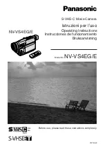 Preview for 1 page of Panasonic NVVS4EG Operating Instructions Manual