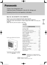 Предварительный просмотр 1 страницы Panasonic OCU-CR200VF5 Operating Instructions And Installation Instructions