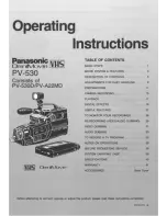 Preview for 1 page of Panasonic OmniMovie PV-530 Operating Instructions Manual