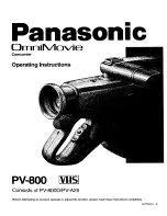 Panasonic OmniMovie PV-800 Operating Instructions Manual preview