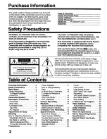 Preview for 2 page of Panasonic OmniMovie PV-800 Operating Instructions Manual