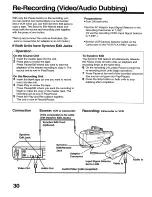 Preview for 30 page of Panasonic OmniMovie PV-800 Operating Instructions Manual