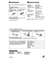 Предварительный просмотр 20 страницы Panasonic Omnivision PV-2905 Operating Instructions Manual