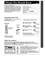 Предварительный просмотр 2 страницы Panasonic Omnivision PV-4425S Operating Instructions Manual