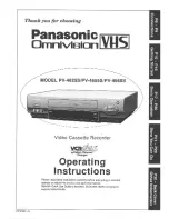 Предварительный просмотр 1 страницы Panasonic Omnivision PV-4625S User Manual