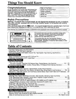 Предварительный просмотр 2 страницы Panasonic Omnivision PV-4625S User Manual