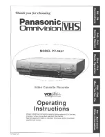 Предварительный просмотр 1 страницы Panasonic Omnivision PV-4657 Operating Instructions Manual