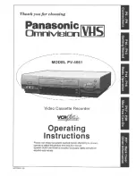 Panasonic Omnivision PV-4661 Operating Instructions Manual preview