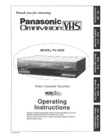 Preview for 1 page of Panasonic Omnivision PV-4669 Operating Instructions Manual