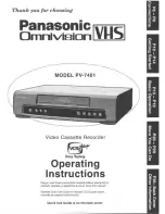 Panasonic Omnivision PV-7401 Operating Instructions Manual preview