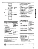 Предварительный просмотр 13 страницы Panasonic Omnivision PV-7451 Operating Instructions Manual