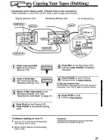 Предварительный просмотр 27 страницы Panasonic Omnivision PV-7660 Operating Instructions Manual