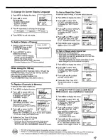 Предварительный просмотр 17 страницы Panasonic Omnivision PV-7664 Operating Instructions Manual