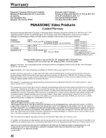 Предварительный просмотр 40 страницы Panasonic Omnivision PV-7664 Operating Instructions Manual