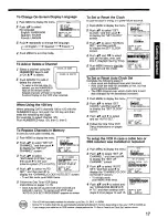 Preview for 17 page of Panasonic Omnivision PV-7665S Operating Instructions Manual