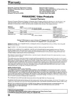 Preview for 36 page of Panasonic Omnivision PV-7665S Operating Instructions Manual