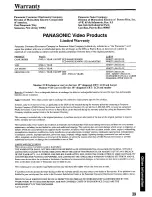 Предварительный просмотр 39 страницы Panasonic Omnivision PV-7667 Operating Instructions Manual