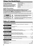 Preview for 2 page of Panasonic Omnivision PV-8200 Operating Instructions Manual