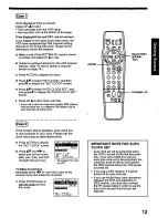 Предварительный просмотр 13 страницы Panasonic Omnivision PV-8400 Operating Instructions Manual