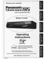 Panasonic Omnivision PV-8402 Operating Instructions Manual preview