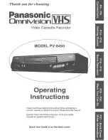 Preview for 1 page of Panasonic Omnivision PV-8450 Operating Instructions Manual