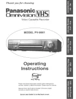 Preview for 1 page of Panasonic Omnivision PV-8661 Operating Instructions Manual