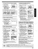 Предварительный просмотр 17 страницы Panasonic Omnivision PV-8662 Operating Instructions Manual