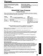 Предварительный просмотр 43 страницы Panasonic Omnivision PV-8662 Operating Instructions Manual