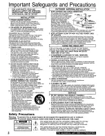 Preview for 2 page of Panasonic Omnivision PV-9400 Operating Instructions Manual