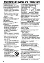 Preview for 2 page of Panasonic Omnivision PV-C1320W Operating Instructions Manual