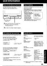 Preview for 43 page of Panasonic OmniVision PV-C2020 Operating Instructions Manual