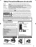 Предварительный просмотр 3 страницы Panasonic Omnivision PV-C2023 Operating Instructions Manual