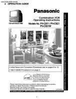 Preview for 6 page of Panasonic Omnivision PV-C911 Service Manual