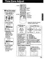 Preview for 13 page of Panasonic Omnivision PV-C931W Operating Manual