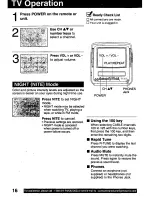 Preview for 16 page of Panasonic Omnivision PV-C931W Operating Manual