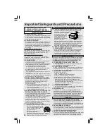 Предварительный просмотр 2 страницы Panasonic Omnivision PV-DF2002 Operating Instructions Manual