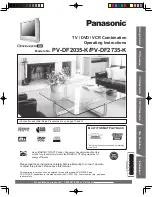 Preview for 1 page of Panasonic OmniVision PV-DF2035-K Operating Instructions Manual