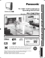 Preview for 1 page of Panasonic OmniVision PV-DM2794 Operating Instructions Manual