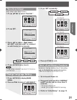 Preview for 21 page of Panasonic OmniVision PV-DM2794 Operating Instructions Manual