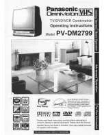 Panasonic Omnivision PV-DM2799 Operating Instructions Manual preview