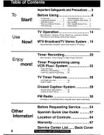 Preview for 4 page of Panasonic Omnivision PV-DM2799 Operating Instructions Manual