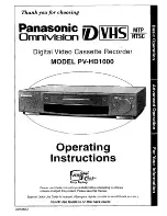 Предварительный просмотр 1 страницы Panasonic Omnivision PV-HD1000 Basic Operation