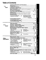 Preview for 3 page of Panasonic Omnivision PV-HD1000 Operating Instructions Manual