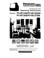 Preview for 1 page of Panasonic Omnivision PV-M1349 Operating Instructions Manual