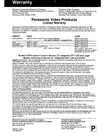 Preview for 44 page of Panasonic Omnivision PV-M1349 Operating Manual