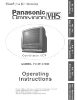 Panasonic Omnivision PV-M1378W Operating Manual preview