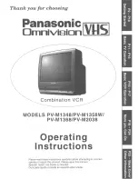 Panasonic OmniVision PV-M2038 Operating Manual preview