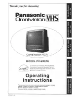 Panasonic OmniVision PV-M20F8 User Manual preview