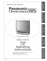 Preview for 1 page of Panasonic OmniVision PV-M2767 User Manual