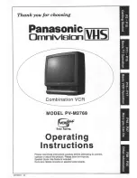 Panasonic Omnivision PV-M2768 Operating Manual предпросмотр